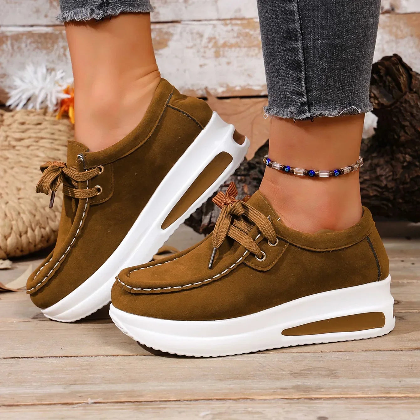 Liora Platform Walkers | Premium Suede, Cushioned Insole 0