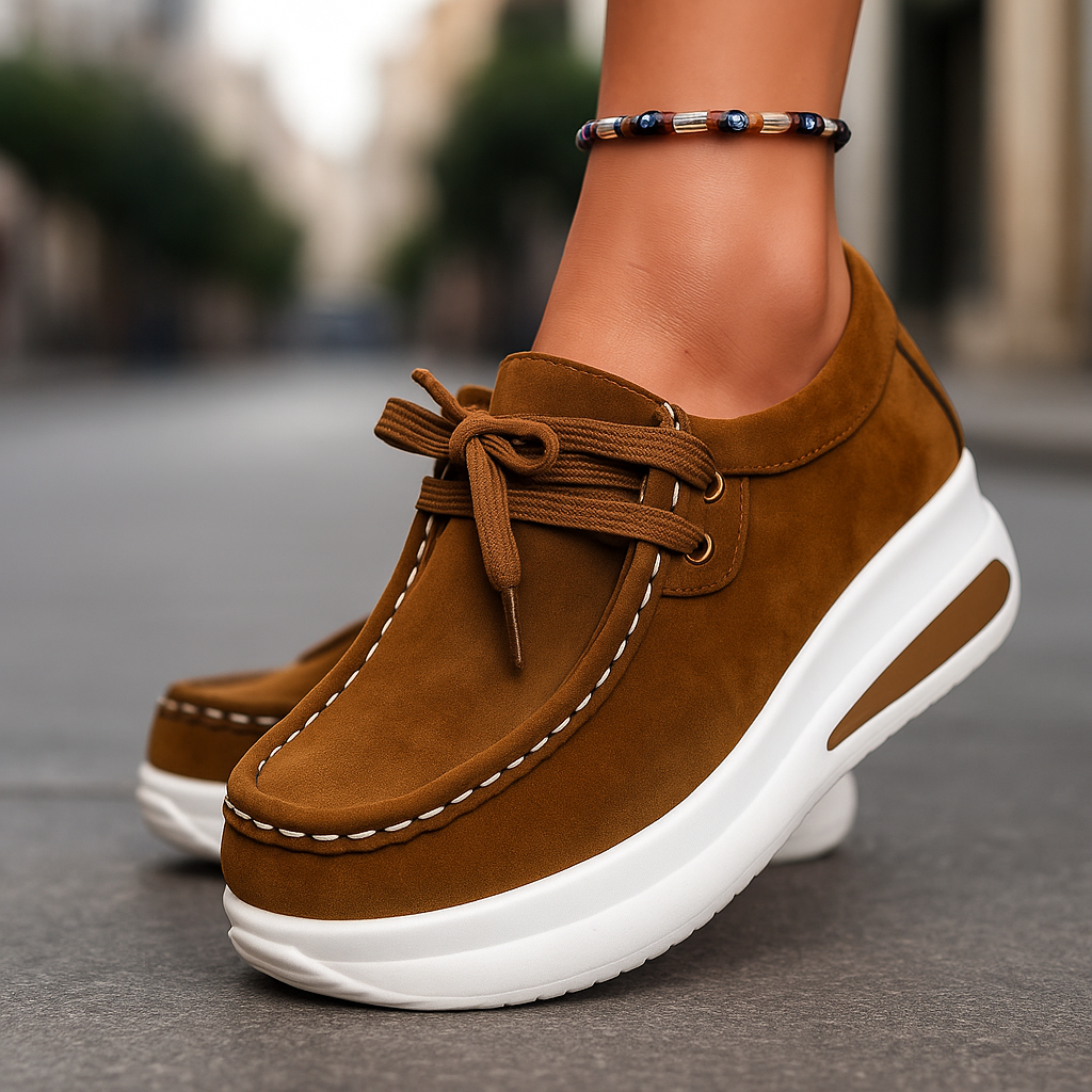 Liora Platform Walkers | Premium Suede, Cushioned Insole 1