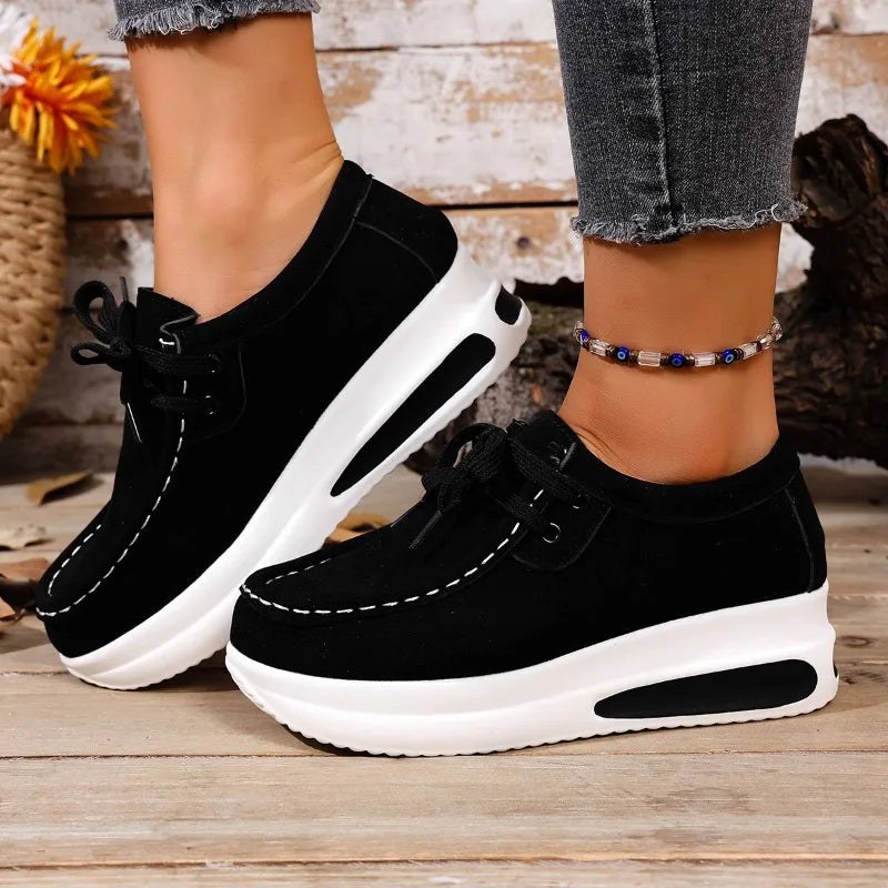 Liora Platform Walkers | Premium Suede, Cushioned Insole 2