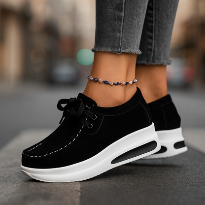 Liora Platform Walkers | Premium Suede, Cushioned Insole 3