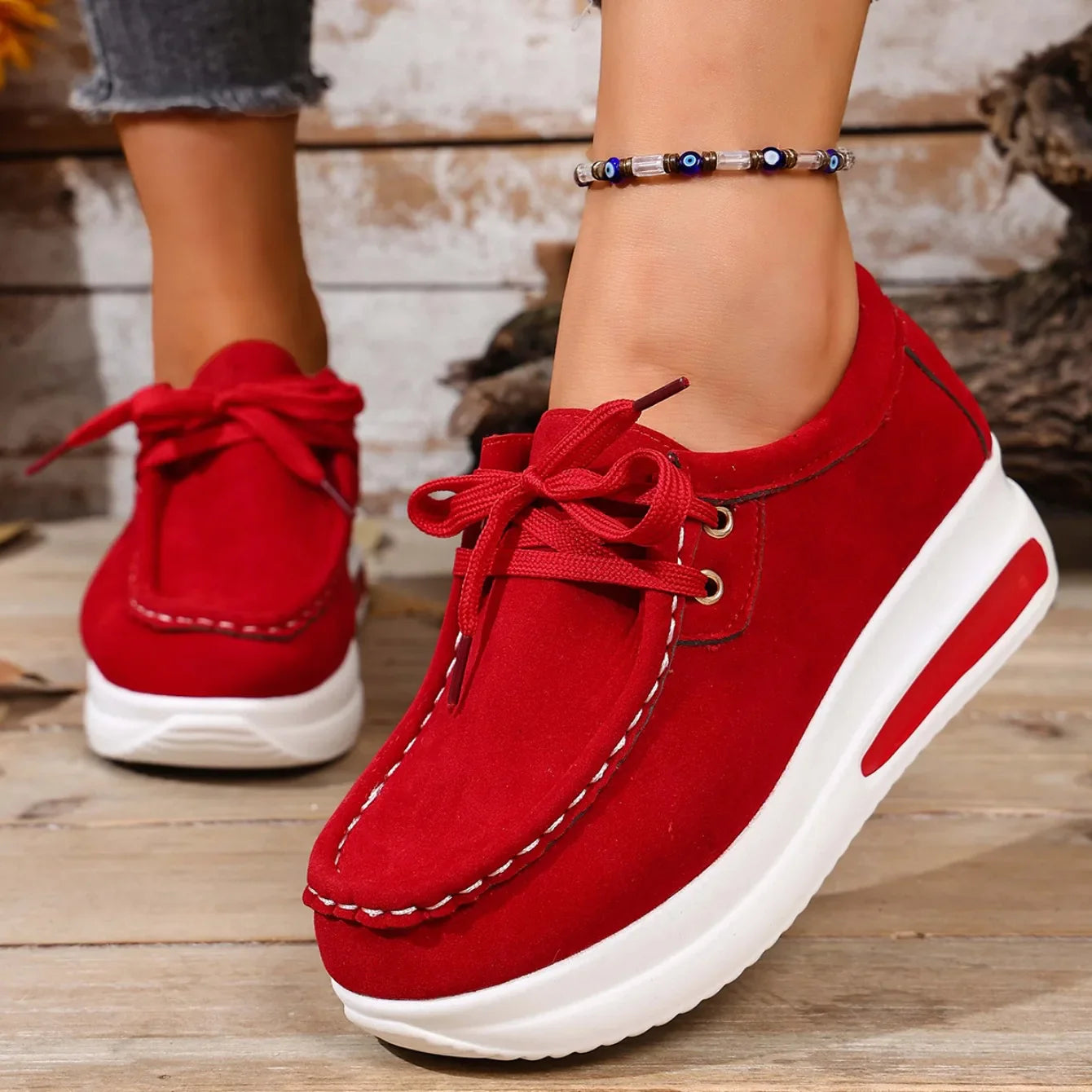 Liora Platform Walkers | Premium Suede, Cushioned Insole 4