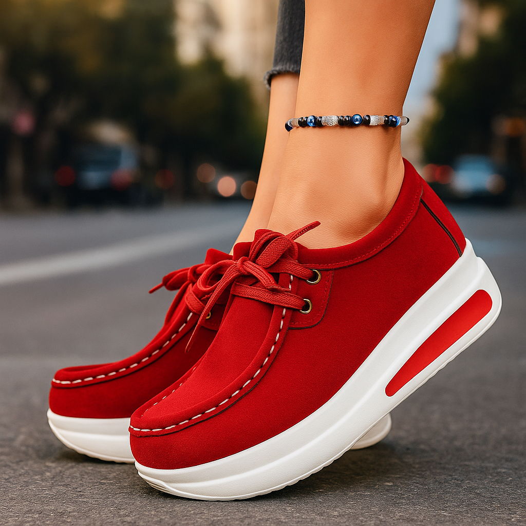 Liora Platform Walkers | Premium Suede, Cushioned Insole 5