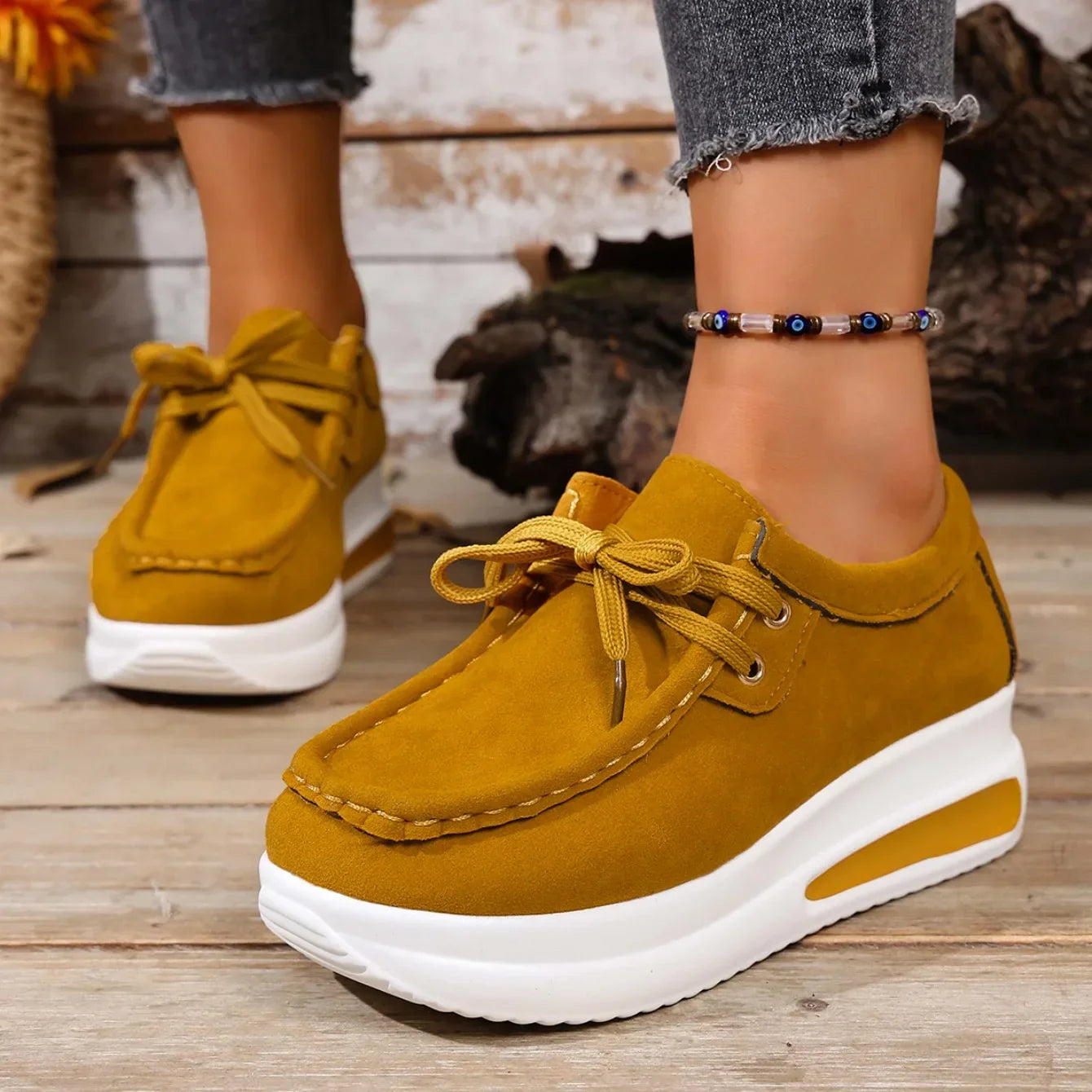 Liora Platform Walkers | Premium Suede, Cushioned Insole 6