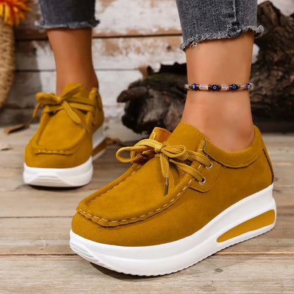 Liora Platform Walkers | Premium Suede, Cushioned Insole 6