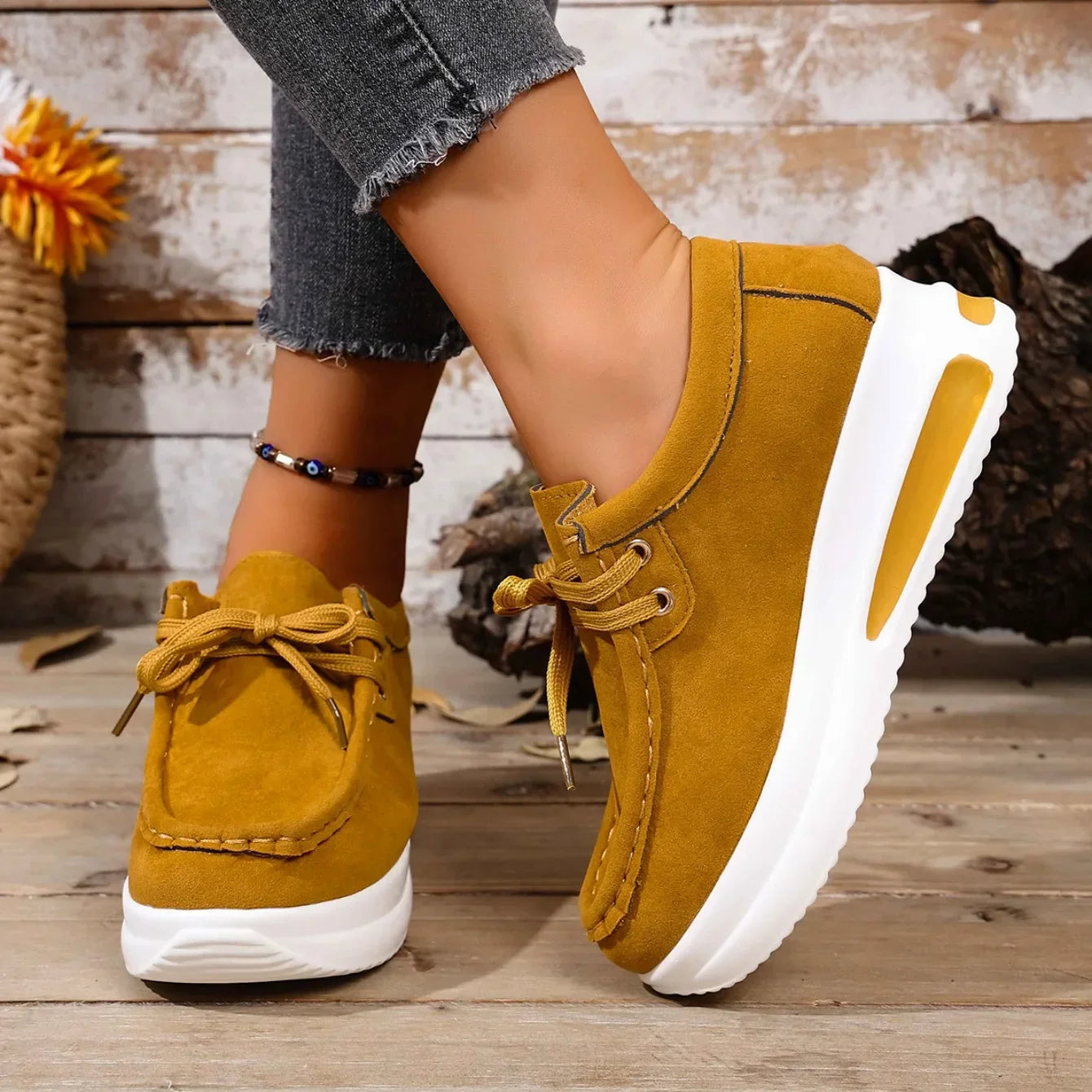 Liora Platform Walkers | Premium Suede, Cushioned Insole 7