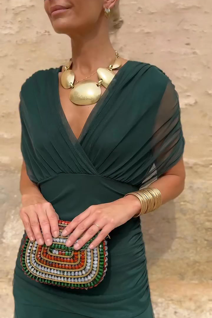 Livia Maxi Dress | Elegant V-Neck, Fluid Fabric, Plus Size Available 2