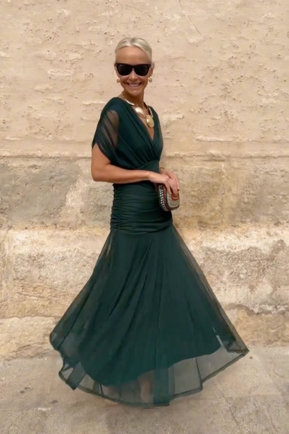 Livia Maxi Dress | Elegant V-Neck, Fluid Fabric, Plus Size Available 8