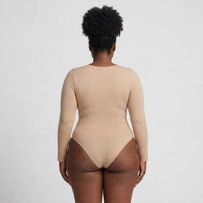 Long Sleeve Gathered Bodysuit | Women's Fashion Top