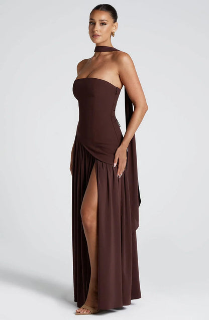 Luna Corset Dress | Strapless, High Slit, Formal Wear 5