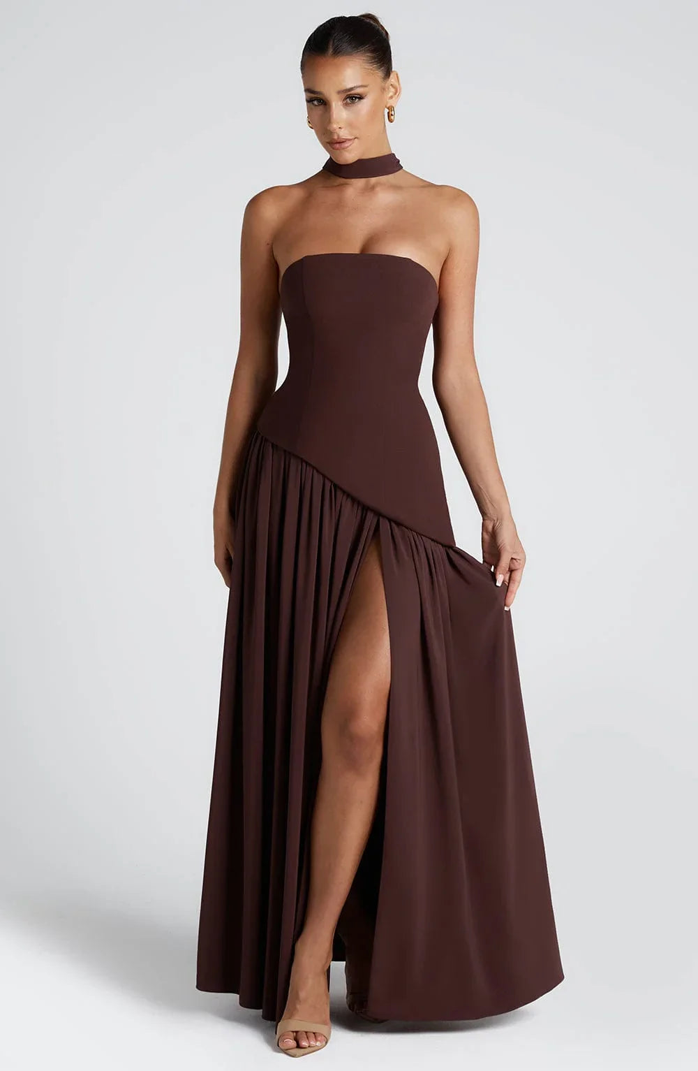 Luna Corset Dress | Strapless, High Slit, Formal Wear 6