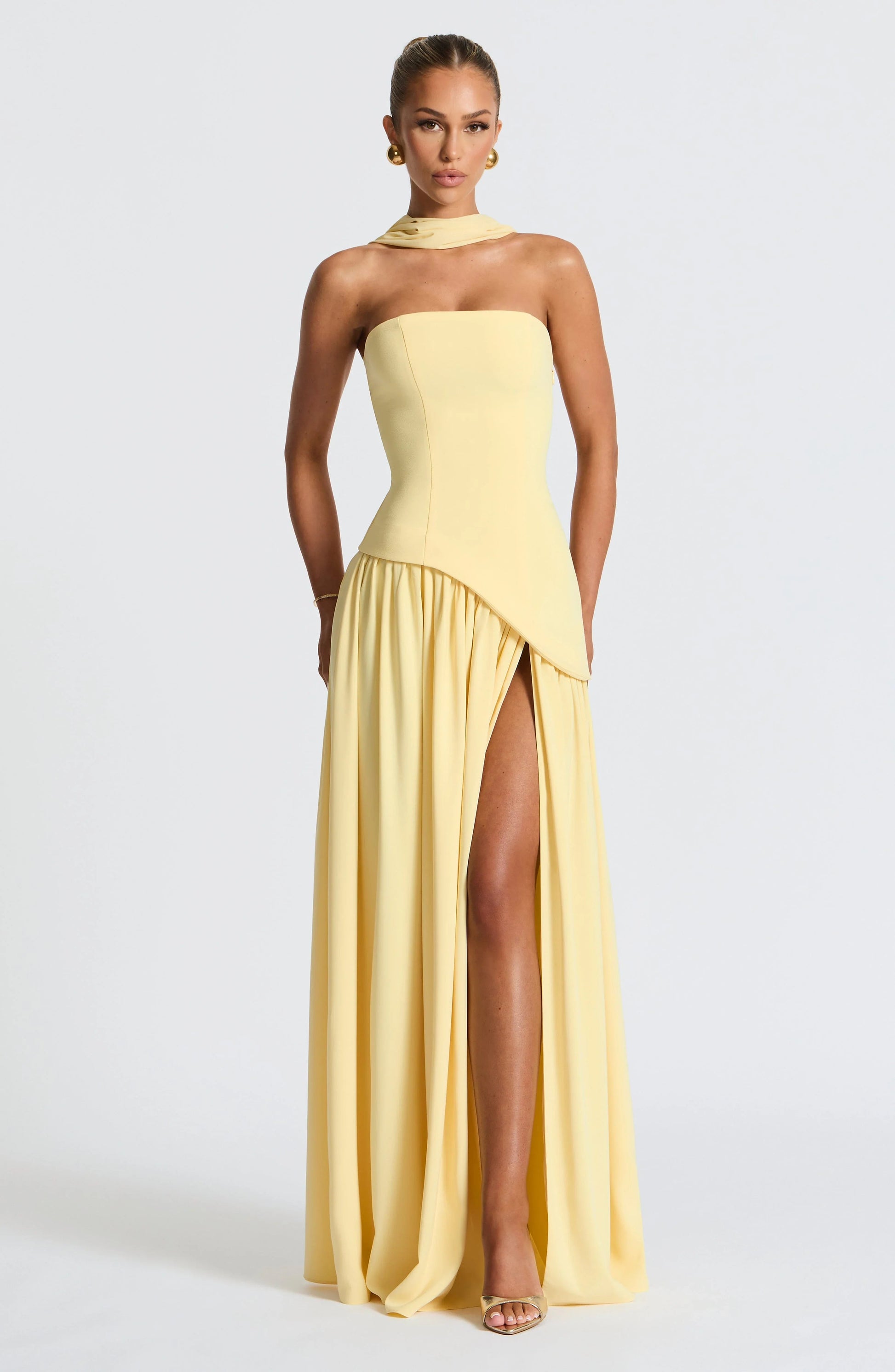 Luna Corset Dress | Strapless, High Slit, Formal Wear 8