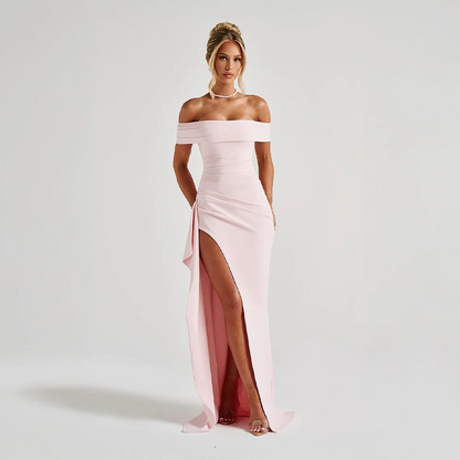 Luna Maxi Dress | Off-Shoulder, Chic Slit for Women 0