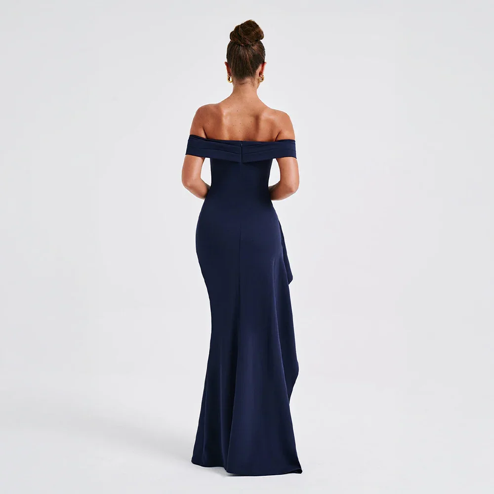 Luna Maxi Dress | Off-Shoulder, Chic Slit for Women 4