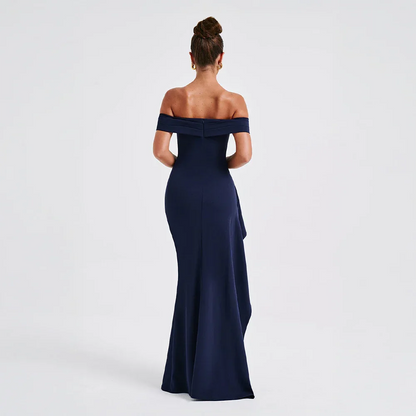 Luna Maxi Dress | Off-Shoulder, Chic Slit for Women 4