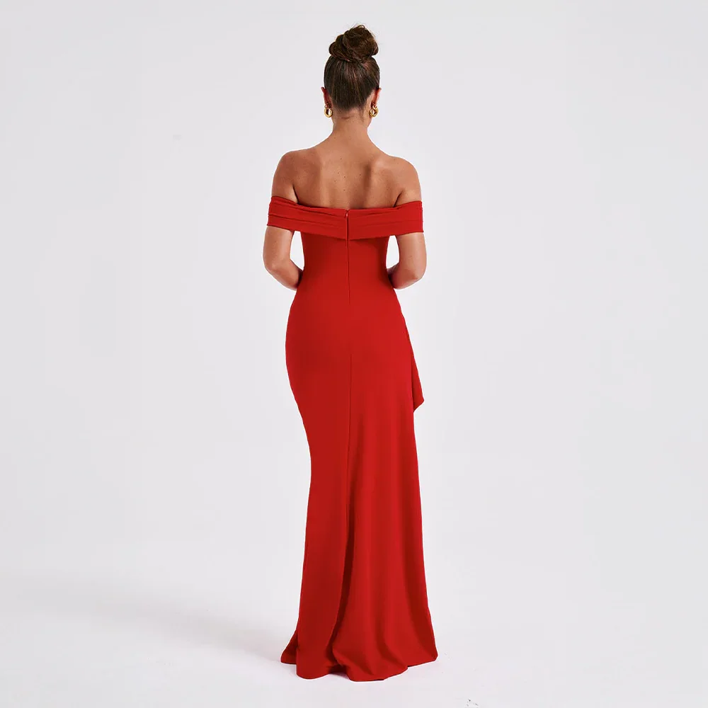 Luna Maxi Dress | Off-Shoulder, Chic Slit for Women 7
