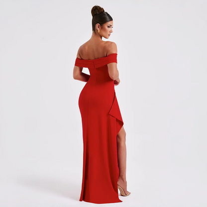 Luna Maxi Dress | Off-Shoulder, Chic Slit for Women 8