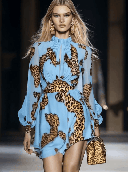 Luna Mini Dress | Chiffon, Leopard Print, Plus Size Available 1