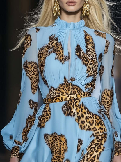 Luna Mini Dress | Chiffon, Leopard Print, Plus Size Available 3