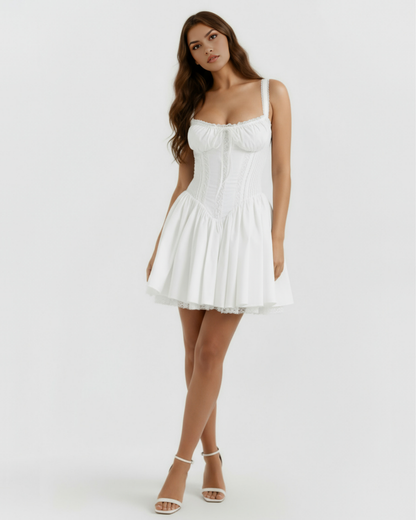 Luna Women's Dress | Sweetheart Neckline, Lace-Up Back 2