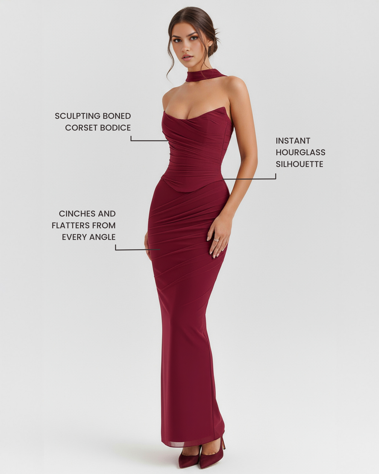 Malu Maxi Dress Set | Soft Stretch Mesh, Elegant Corset and Skirt 1