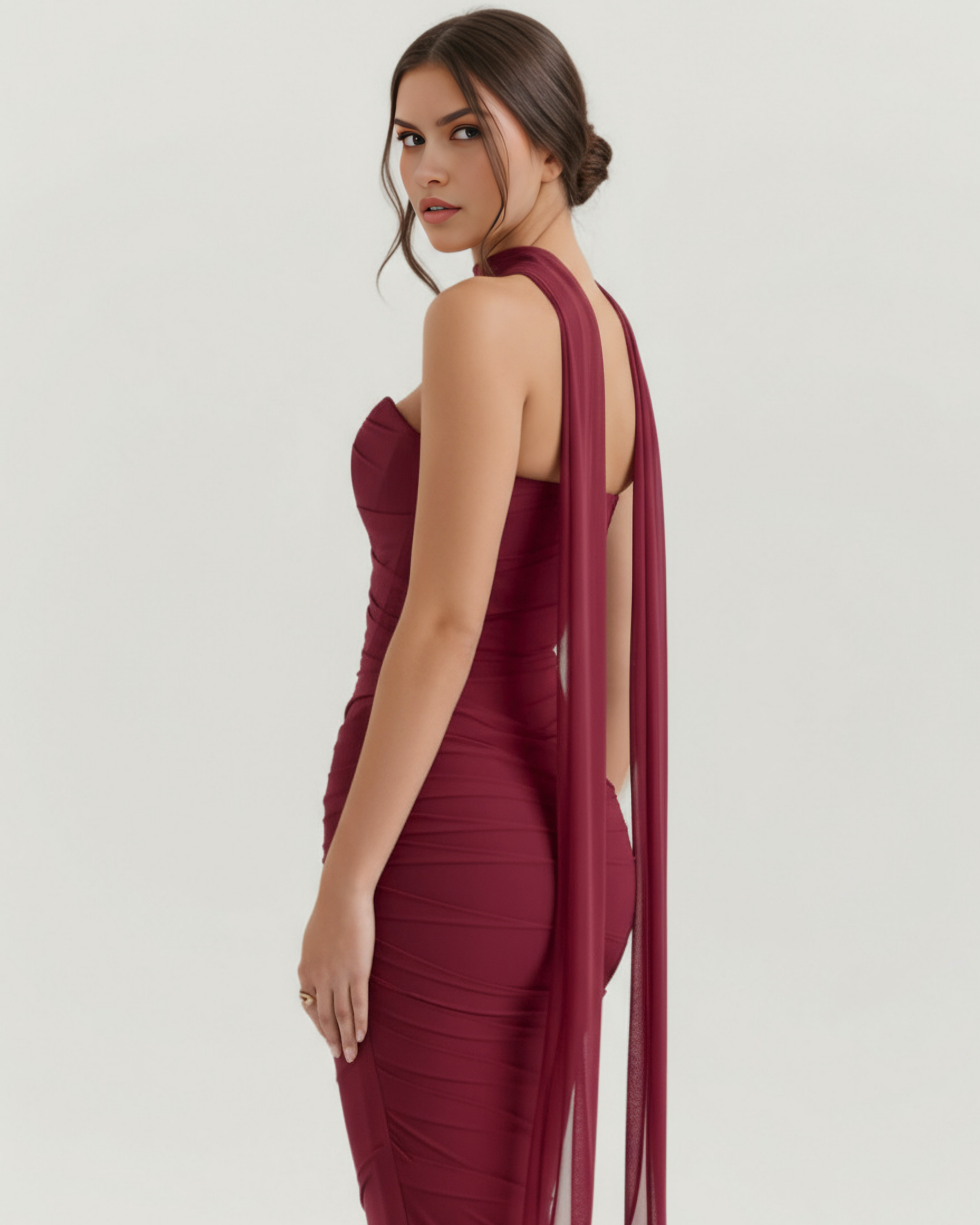 Malu Maxi Dress Set | Soft Stretch Mesh, Elegant Corset and Skirt 3