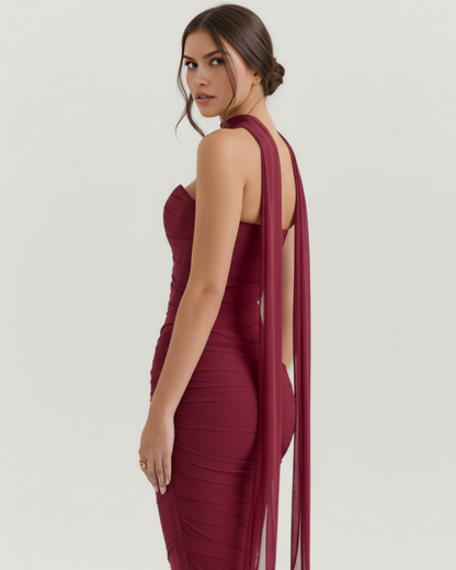 Malu Maxi Dress Set | Soft Stretch Mesh, Elegant Corset and Skirt 3