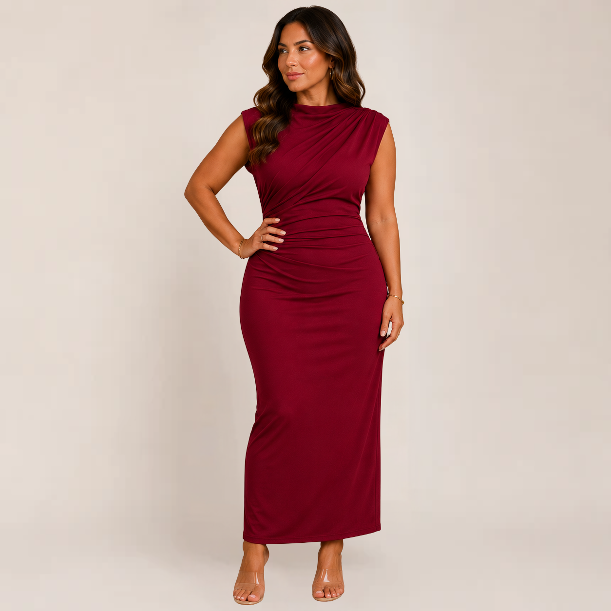 Melo Bodycon Dress | Elegant Black Cocktail Dress with Back Slit
