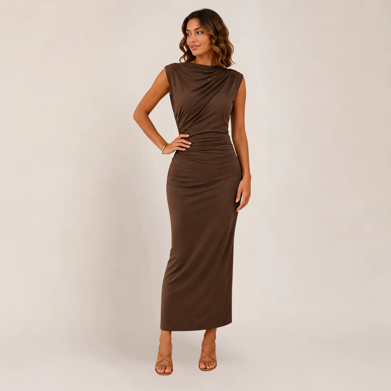 Melo Bodycon Dress | Elegant Black Cocktail Dress with Back Slit