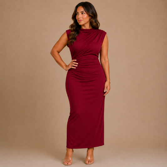 Melo Bodycon Dress | Elegant Black Cocktail Dress with Back Slit
