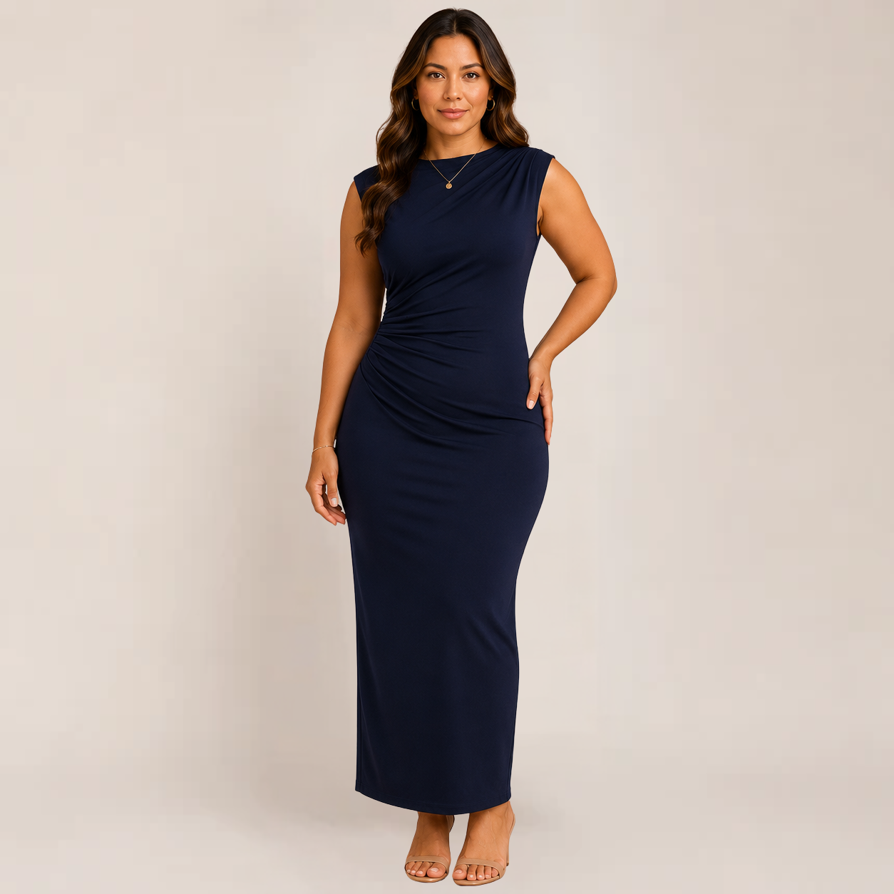 Melo Bodycon Dress | Elegant Black Cocktail Dress with Back Slit