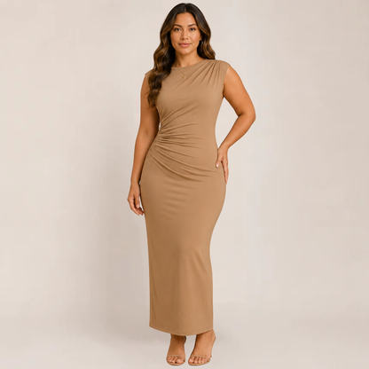 Melo Bodycon Dress | Elegant Black Cocktail Dress with Back Slit
