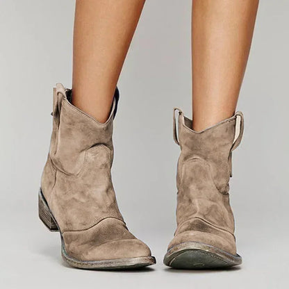 Mira Cowboy Ankle Boots | Leather Blend, Western-Inspired 0