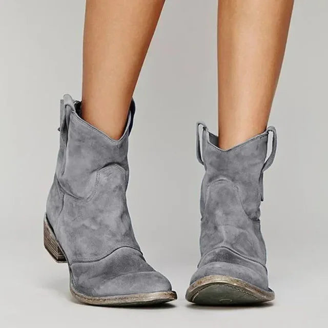 Mira Cowboy Ankle Boots | Leather Blend, Western-Inspired 3