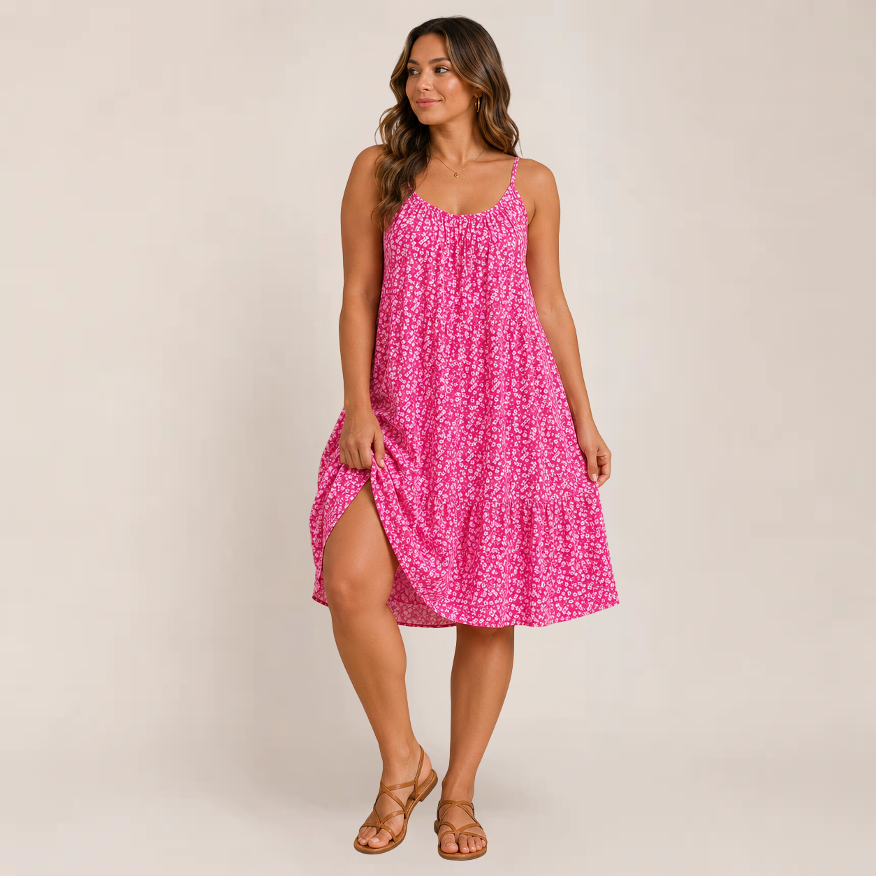 Mira Floral Sundress | Flowy Summer Dress for Wedding Guests, Plus Size Available