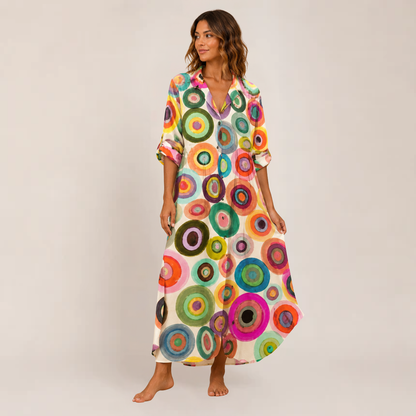 Mira Maxi Dress | Flowy Boho Summer Style, Available in Multicolor and White