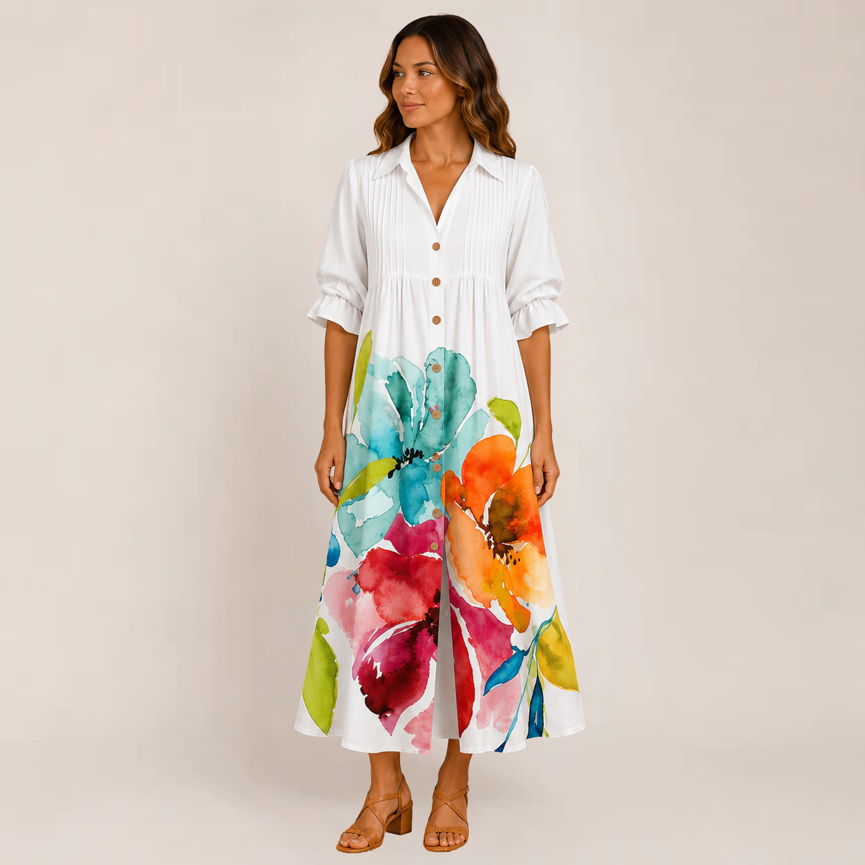 Mira Maxi Dress | Flowy Boho Summer Style, Available in Multicolor and White