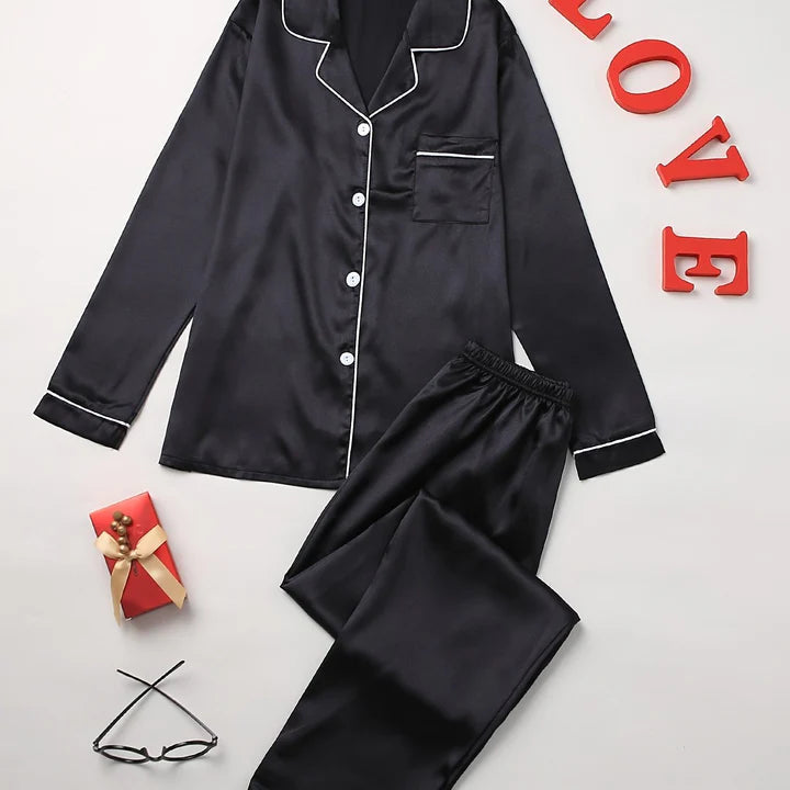 Mira Pajama Set | Elegant Satin Lounge Wear 11