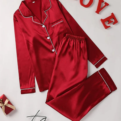 Mira Pajama Set | Elegant Satin Lounge Wear 13