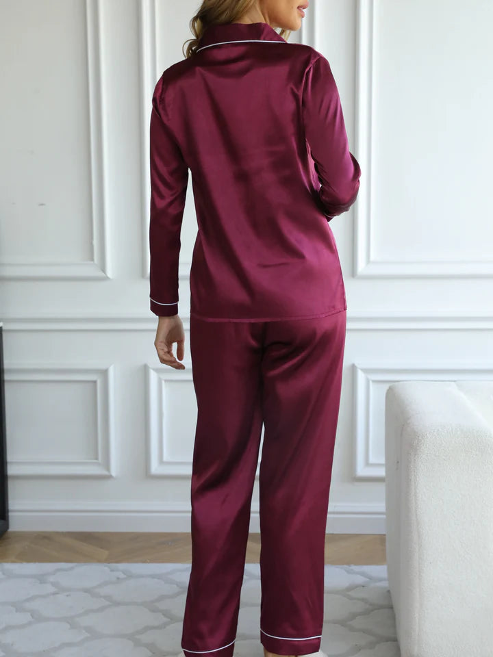 Mira Pajama Set | Elegant Satin Lounge Wear 3