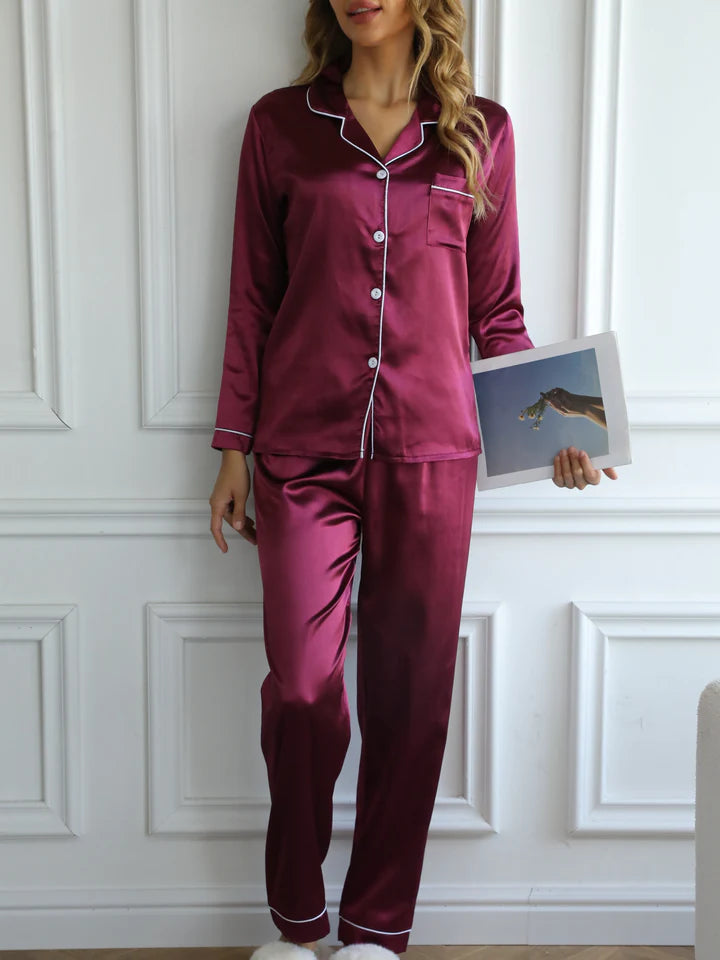 Mira Pajama Set | Elegant Satin Lounge Wear 5