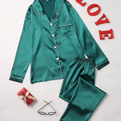 Mira Pajama Set | Elegant Satin Lounge Wear 9
