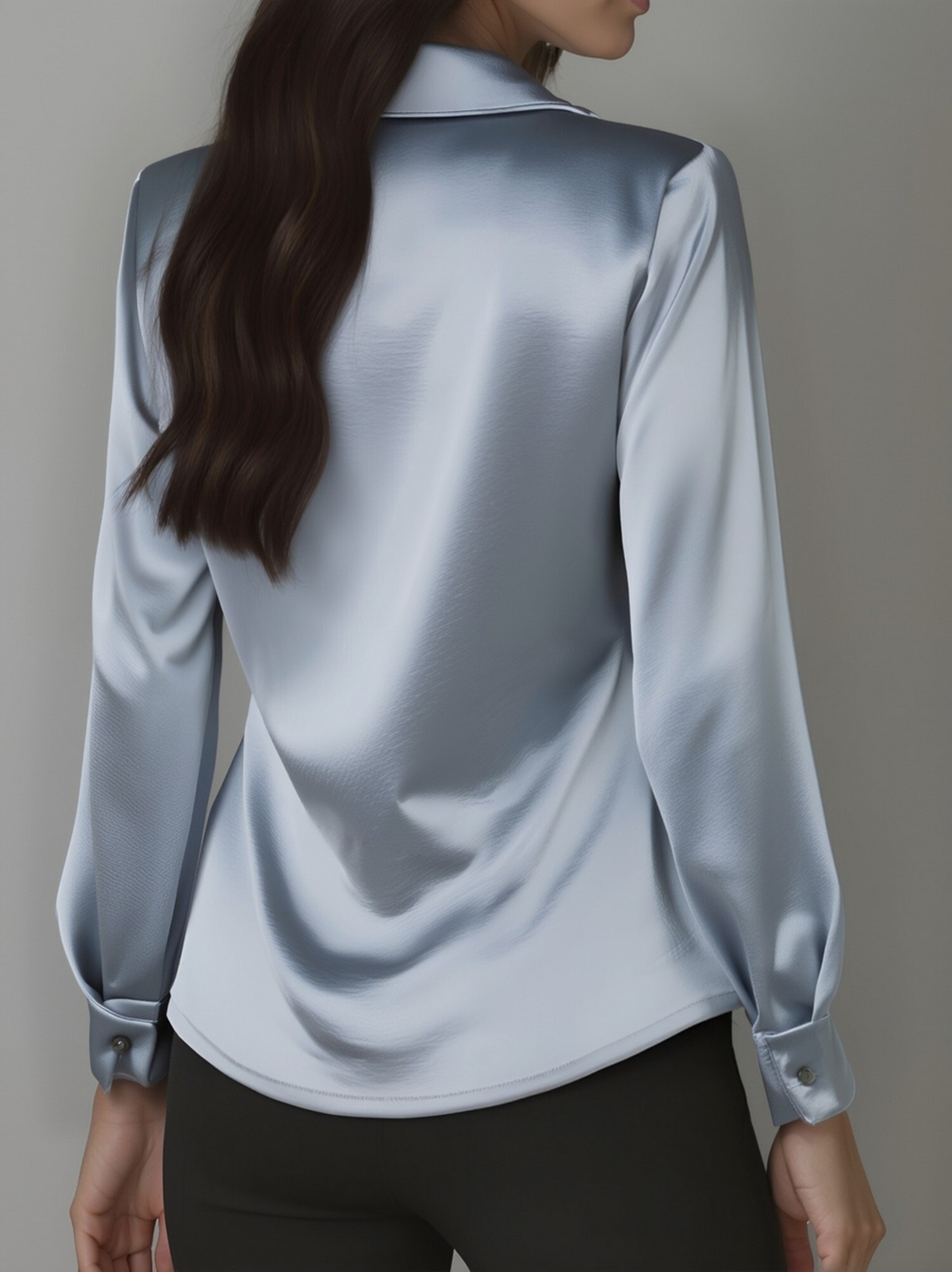 Mira Silk Blouse | Elegant Draped Neckline, Comfortable Fit for Women 6
