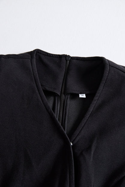 Mira White Midi Dress | Wrap-Style, Cotton Blend, Long Sleeve 5
