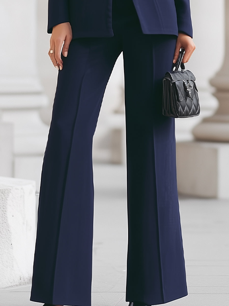 Moya Blazer Set for Women | High-Collar, Wide-Leg Trousers 2