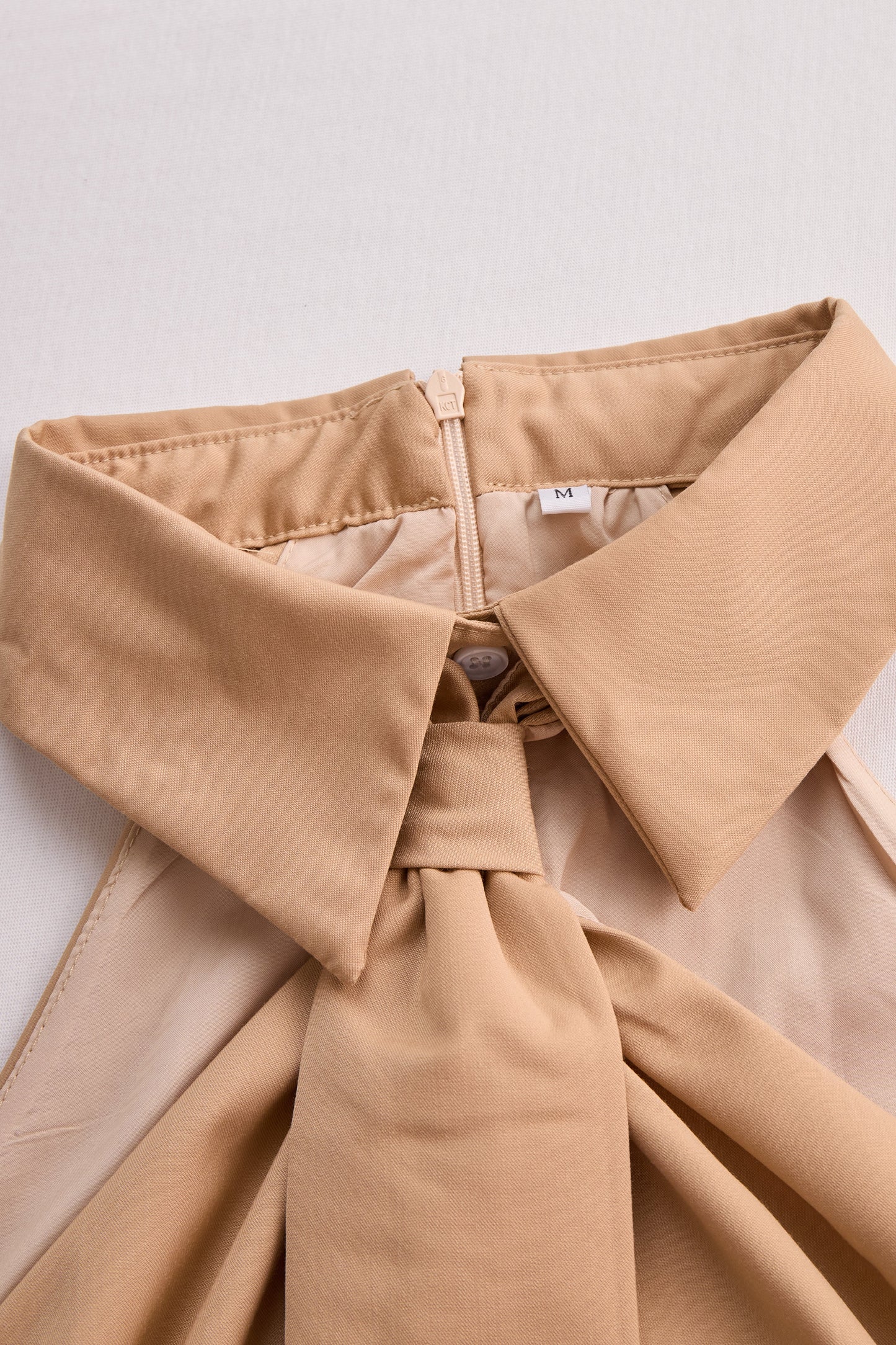 Moya Blouse | Sleeveless Halter with Neck Tie Detail, Premium Blended Fabric 3