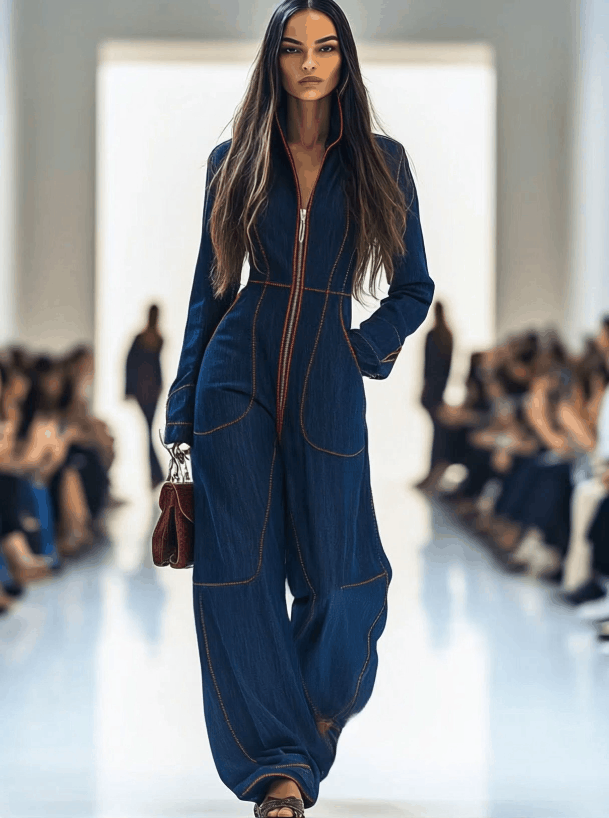 Oryos Jumpsuit | Premium Denim, Wide Leg 1