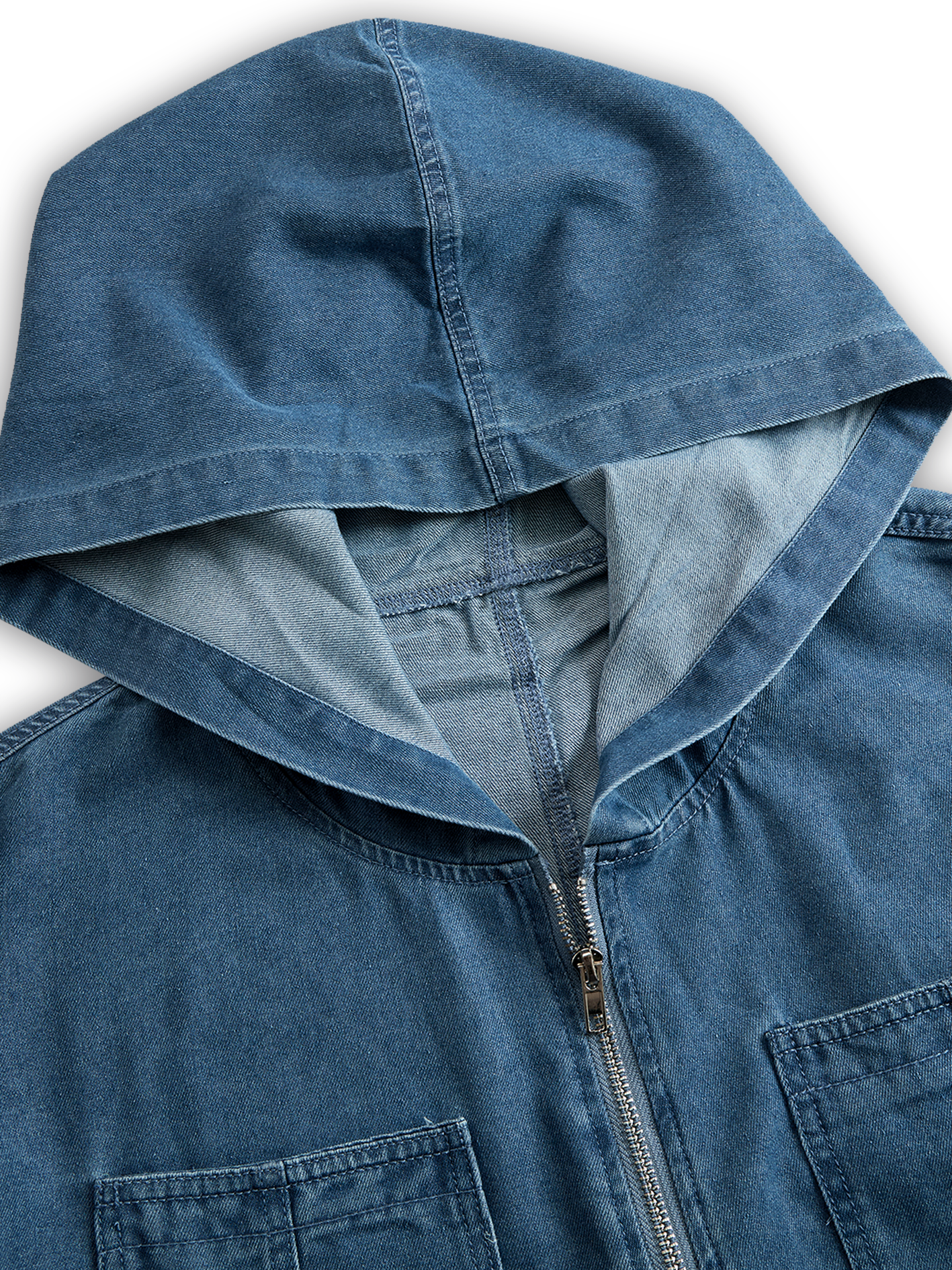 Oryza Denim Jumpsuit | Hooded, Vintage Design 4