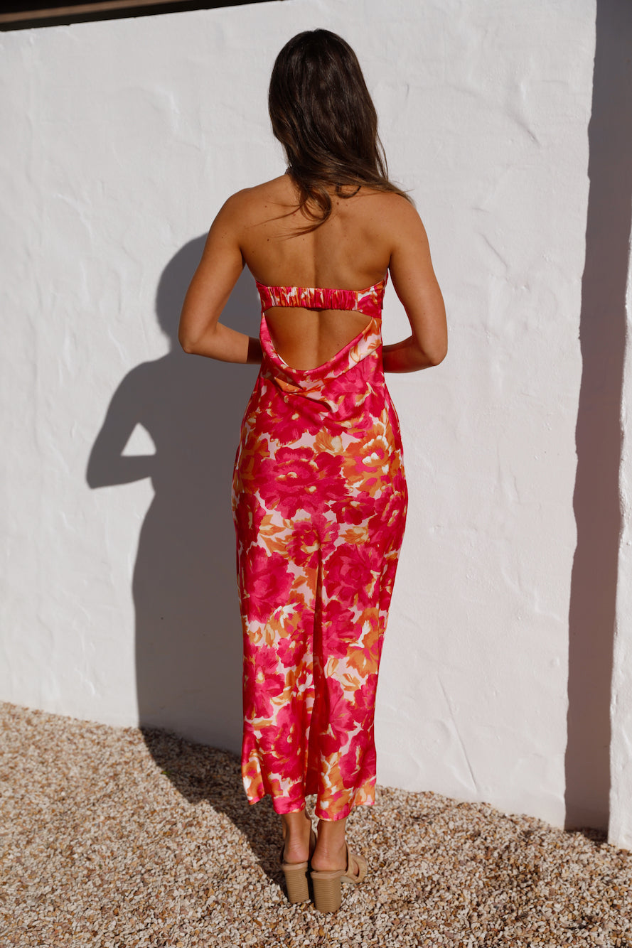 Ravishing Maxi Dress | Floral Print, Strapless Design for Women 6
