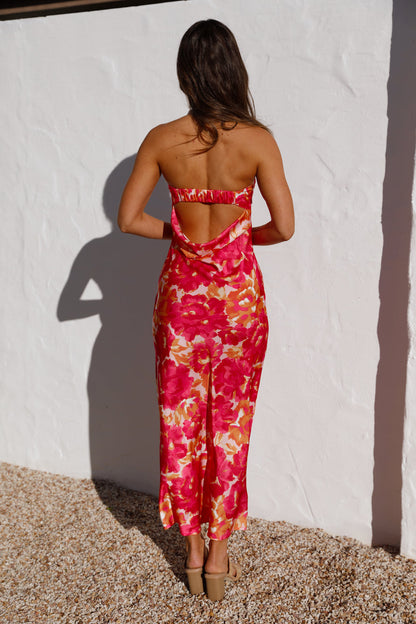 Ravishing Maxi Dress | Floral Print, Strapless Design for Women 6