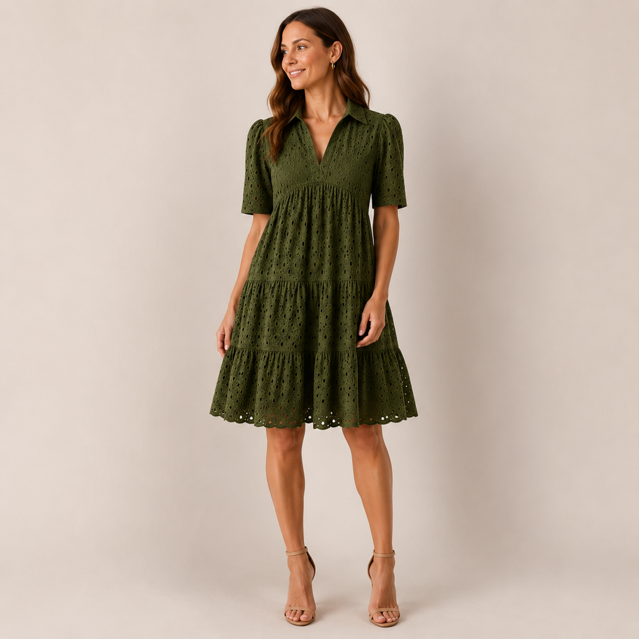 Rica Women's Dress | Lace Ruffle, Flowy Fit for Summer Weddings